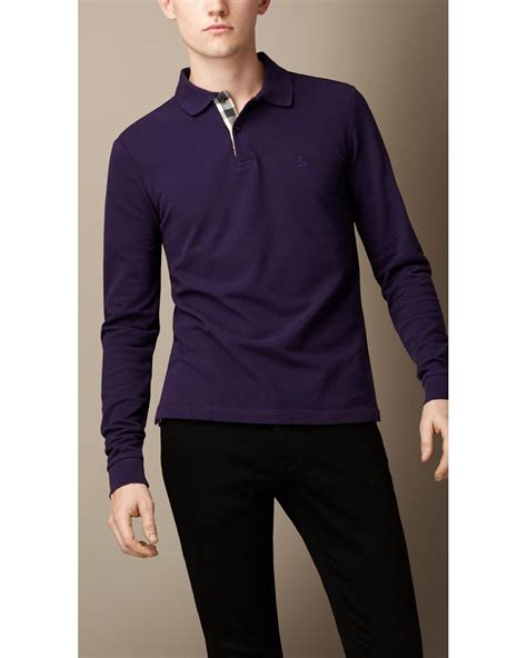 burberry classic fit long sleeve polo|Burberry long sleeve polo shirts.